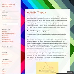 Approach from Activity Theory