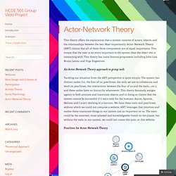 Approach from Actor-Network Theory