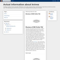 Actual information about knives: Review of WE Knife 702