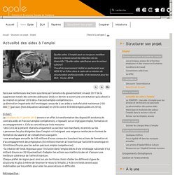 Actualité des aides à l’emploi - Association Opale