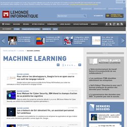 Toute l'Actualité Machine Learning du Monde Informatique