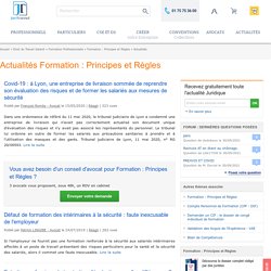 Actualité Juridique Formation : Principes et Règles