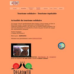 Actualité solidaire - Tourisme solidaire - Tourisme équitable - Le dossier d'uniterre.com : l'annuaire des carnets voyage