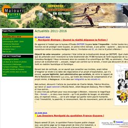 Actualités 2011-2014 - Association Maiouri Nature Guyane