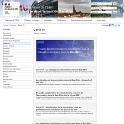 Covid-19 / Actualités / Accueil - Les services de l'État dans le département du Bas-Rhin