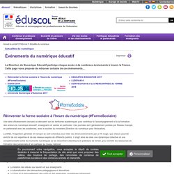 Actualités du numérique - Événements du numérique éducatif