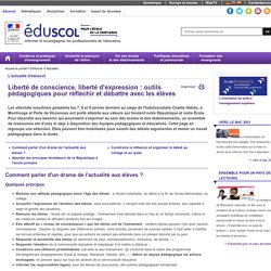 EDUSCOL Comment parler d'un drame de l'actualité aux élèves ?