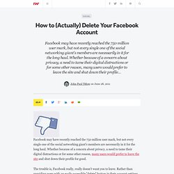 How to (Actually) Delete Your Facebook Account