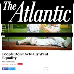 People Actually Want Fairness, Not Economic Equality - The Atlantic