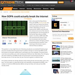 How SOPA could actually break the internet