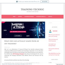 What One Can Actually Learn from an IOT Training? – Training-Technic