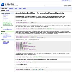 actuate - Tween library for Actionscript 3