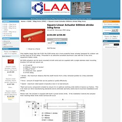 Square Linear Actuator 600mm stroke 50kg force Automation home. Buy linear actuators,linear motor and electric louvre motor.