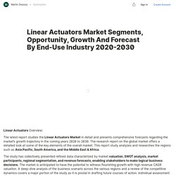 Linear Actuators Market Segments, Opportunity, Growth And Forecast By End-Use Industry 2020-2030 — Teletype