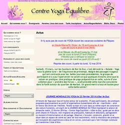 Actus - Centre Yoga Equilibre