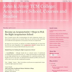 Become an Acupuncturist: 7 Steps to Pick the Right Acupuncture School