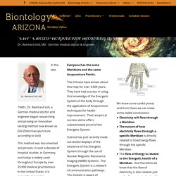 Electro-Acupuncture According to Voll BiontologyArizona