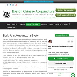 Back Pain Acupuncture Boston - Benefits of Acupuncture