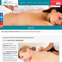 Acupuncture 101: Frequently Asked Questions