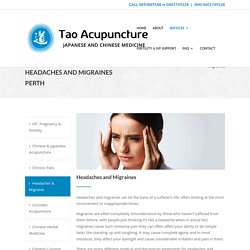 Acupuncture for headaches and migraines - Tao Acupuncture Perth