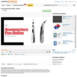 Acupuncture Pen Online - Zolaro