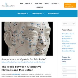 Acupuncture vs Opioids for Pain Relief