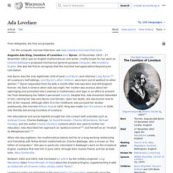 Ada Lovelace - Wikipedia