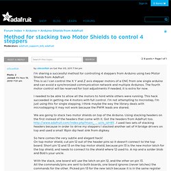 View topic - Method for stacking two Motor Shields to control 4 steppers