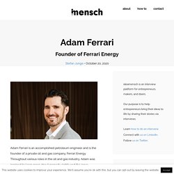 Adam Ferrari - Founder of Ferrari Energy