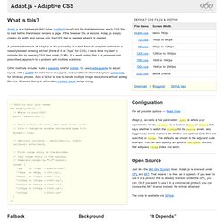 Adapt.js - Adaptive CSS