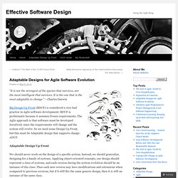 Adaptable Designs for Agile Software Evolution