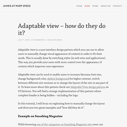 Adaptable view - how do they do it?