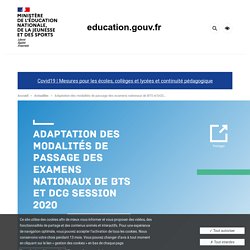 Adaptation des modalités de passage des examens nationaux de BTS et DCG session 2020