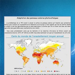 Adaptation des panneaux solaires photovoltaïques