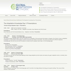 The Adaptation Knowledge Day V Presentations - Global Adaptation Network (GAN)
