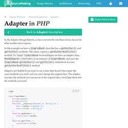 Adapter Design Pattern in PHP