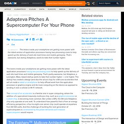Adapteva Pitches A Supercomputer For Your Phone