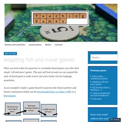 Adapting ‘roll and move’ games – Mike Astbury – Teaching Games