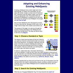 Adapting and Enhancing Existing WebQuests