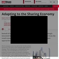 Adapting to the Sharing Economy