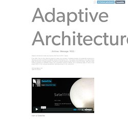 Adaptive Architecture studio