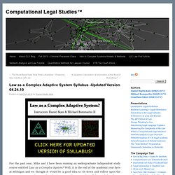 Law as a Complex Adaptive System Syllabus -Updated Version 04.24