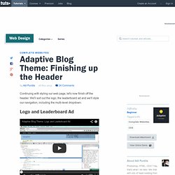 Adaptive Blog Theme: Finishing up the Header