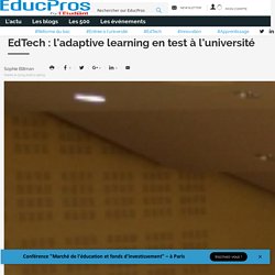 EdTech : l'adaptive learning en test à l'université