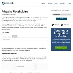 Adaptive Placeholders