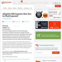 Adaptive CSS-Layouts: New Era In Fluid Layouts?