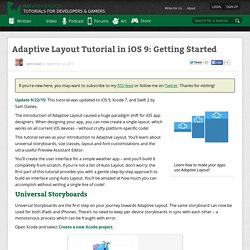 Adaptive Layout Tutorial in iOS 9: Getting Started