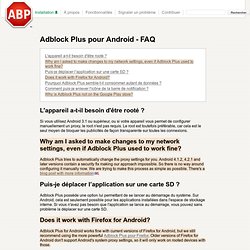 Adblock Plus pour Android - FAQ