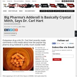 Big Pharma’s Adderall Is Basically Crystal Meth, Says Dr. Carl Hart