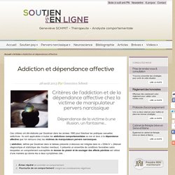 Addiction et dépendance affective